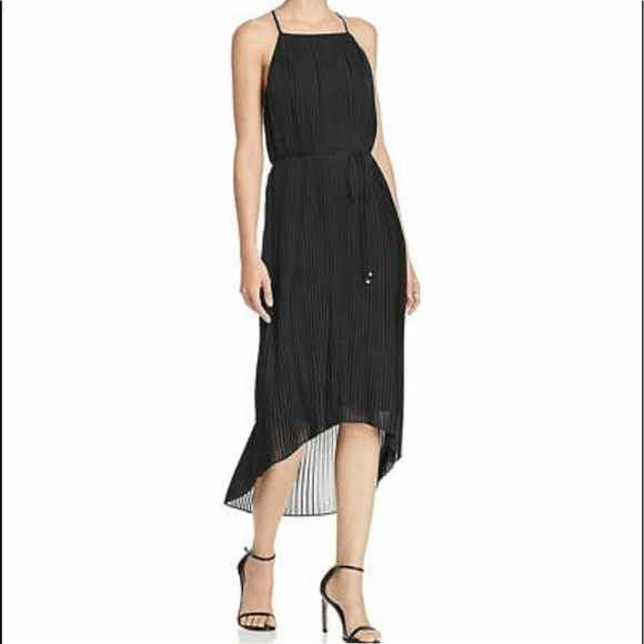 Sam Edelman Womens Pleated Hi-Low Midi Dress black - Picture 2 of 12